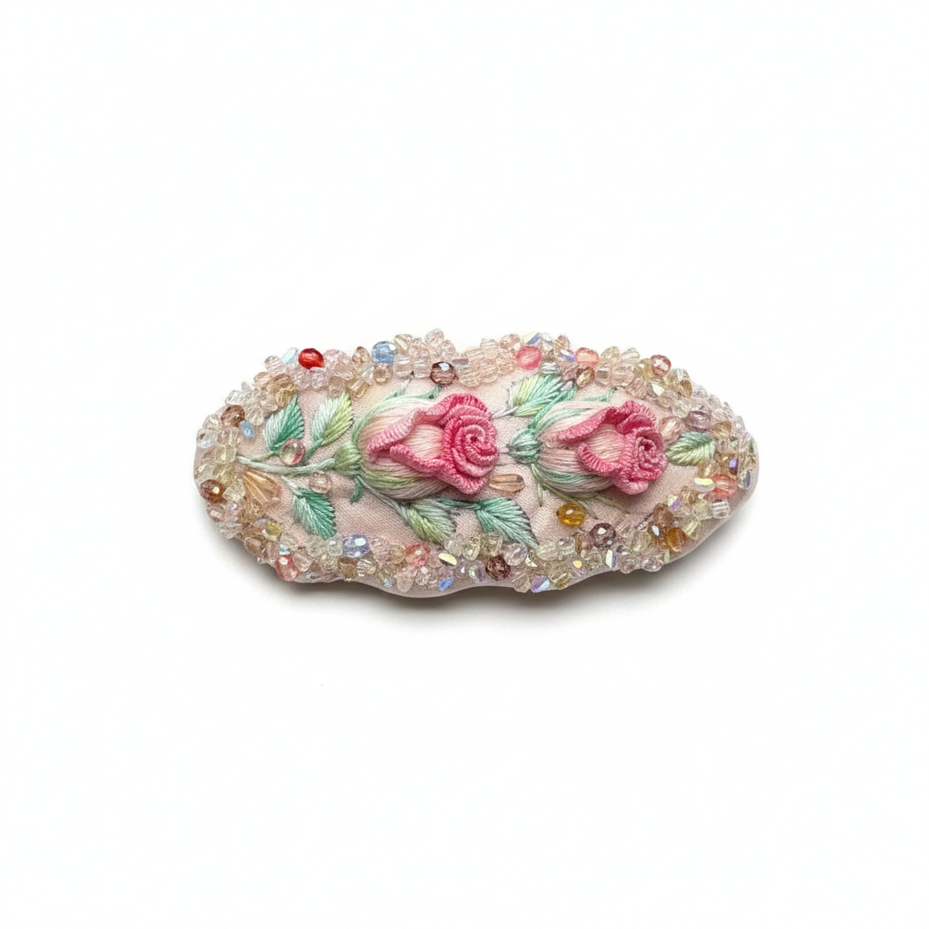 Enchanted Garden Hair Clip: Whimsical 3D Floral Fantasy