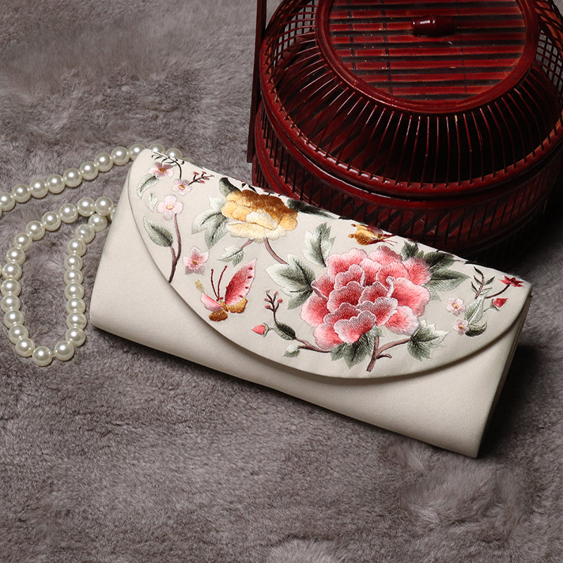 Hand-Embroidered Suzhou Silk Clutch | Fine Art in a Bag