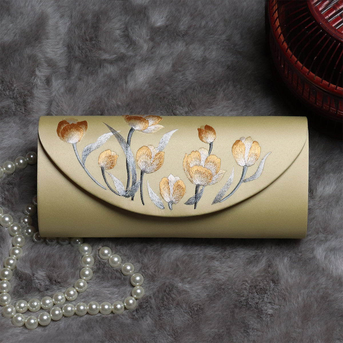 Heirloom-Grade Hand-Embroidered Clutch | Silk Brocade, Gift Ready