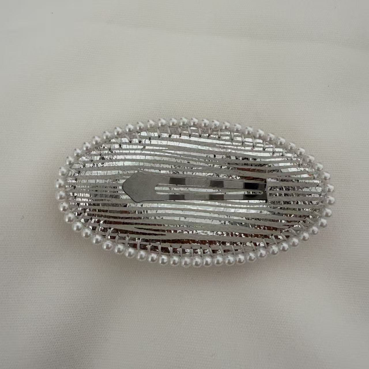 Hand Embroidered 3D Rose Hair Clip