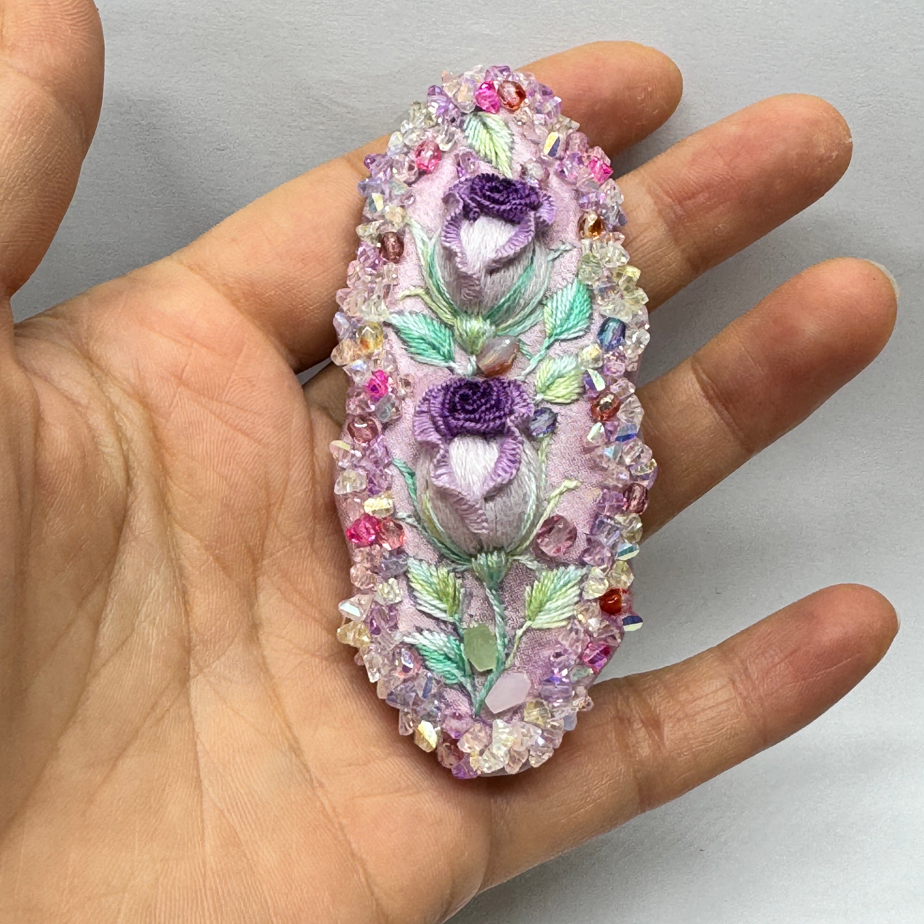 Enchanted Garden Hair Clip: Whimsical 3D Floral Fantasy