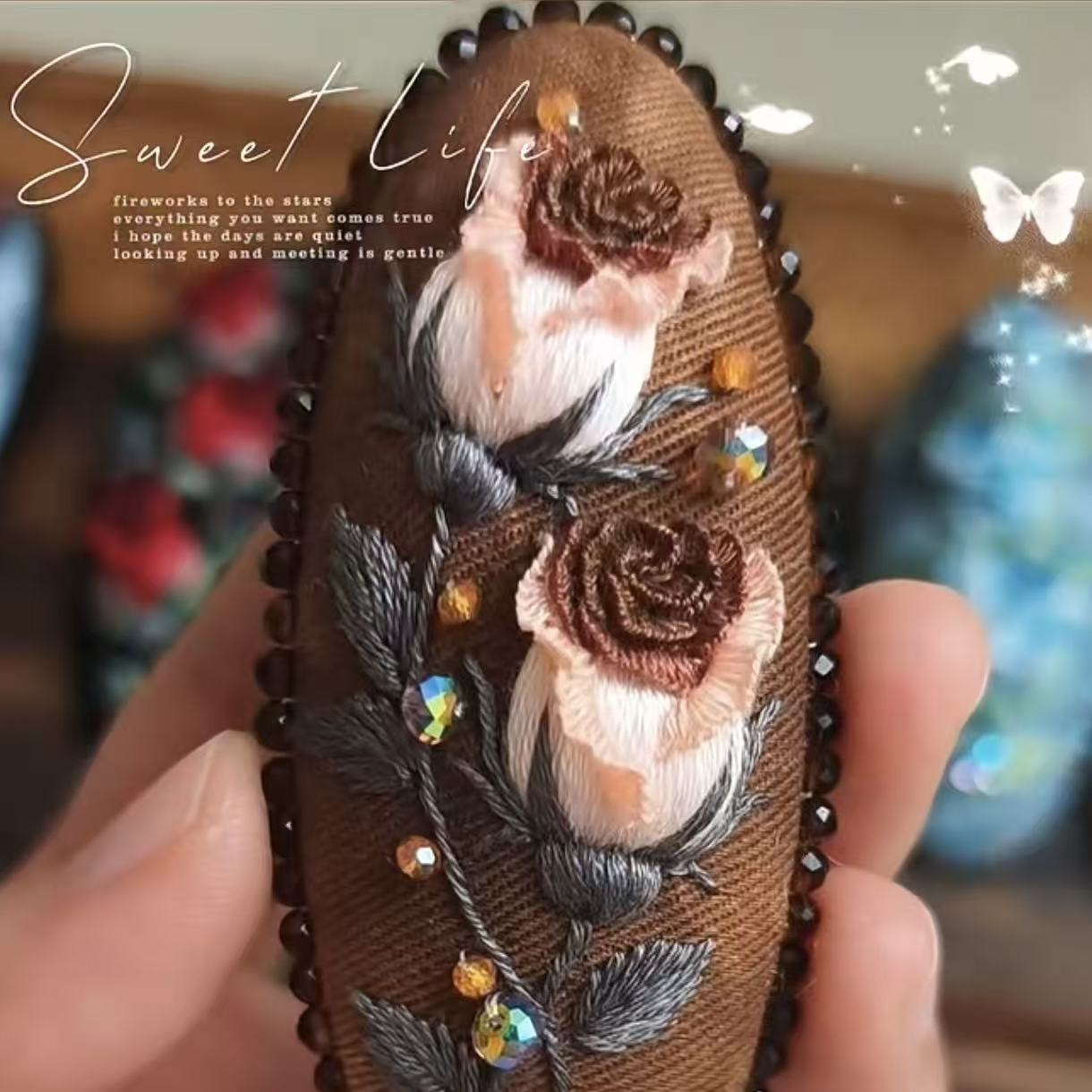 A gift for mom Effortless Chic: Minimalist 3D Rose Barrette for Work