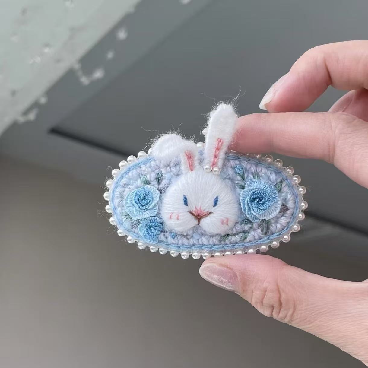 Kawaii handmade rabbit 3D hair clip, give her a surprise