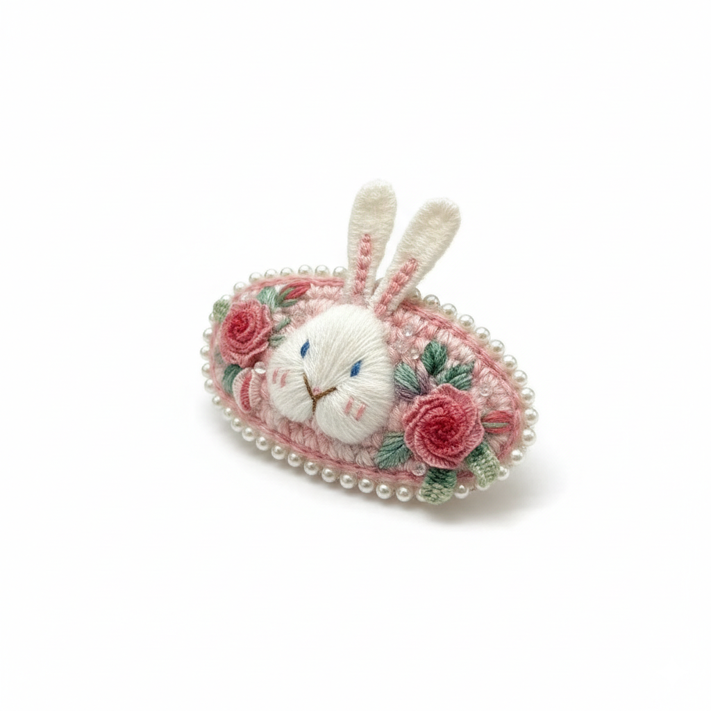 Kawaii handmade rabbit 3D hair clip, give her a surprise