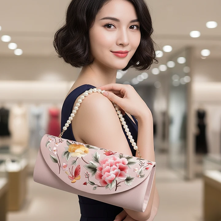 Hand-Embroidered Suzhou Silk Clutch | Fine Art in a Bag
