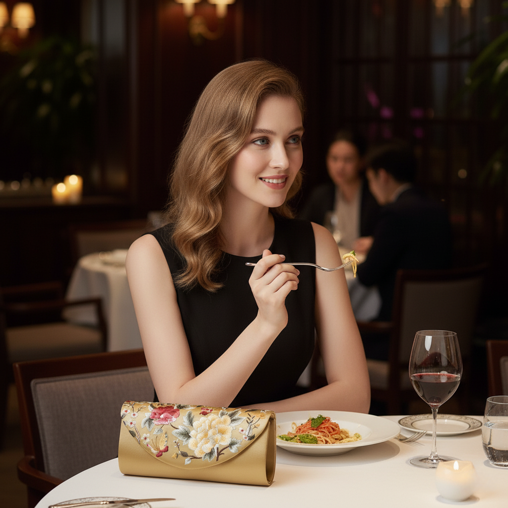 Hand-Embroidered Suzhou Silk Clutch | Fine Art in a Bag