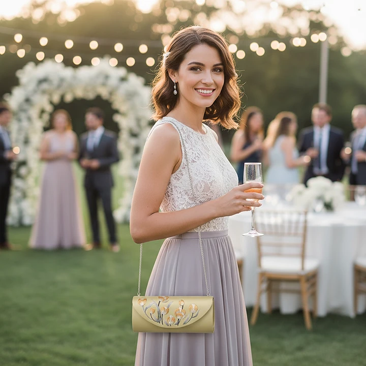 Heirloom-Grade Hand-Embroidered Clutch | Silk Brocade, Gift Ready