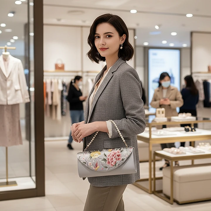 Hand-Embroidered Suzhou Silk Clutch | Fine Art in a Bag