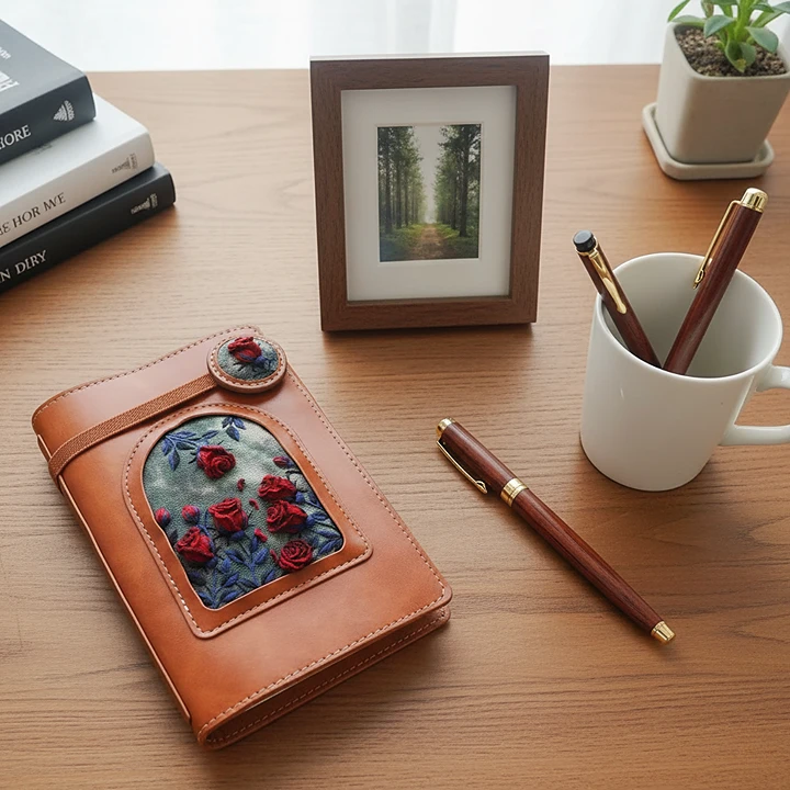 Where Blooms Meet Pages: The Embroidered Rose Notebook