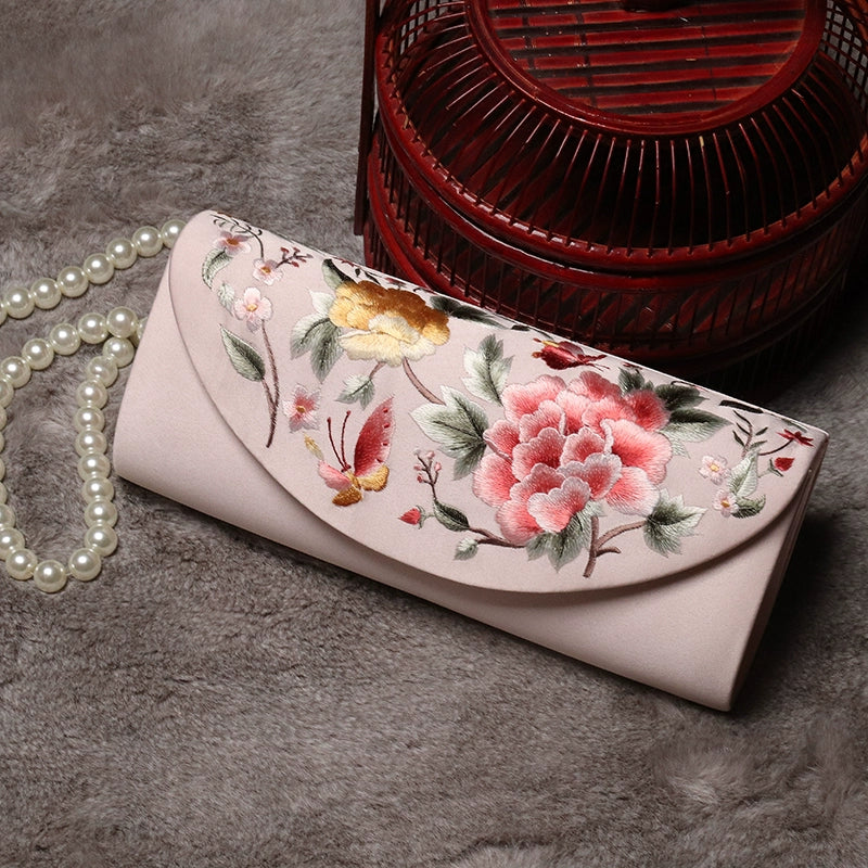 Hand-Embroidered Suzhou Silk Clutch | Fine Art in a Bag