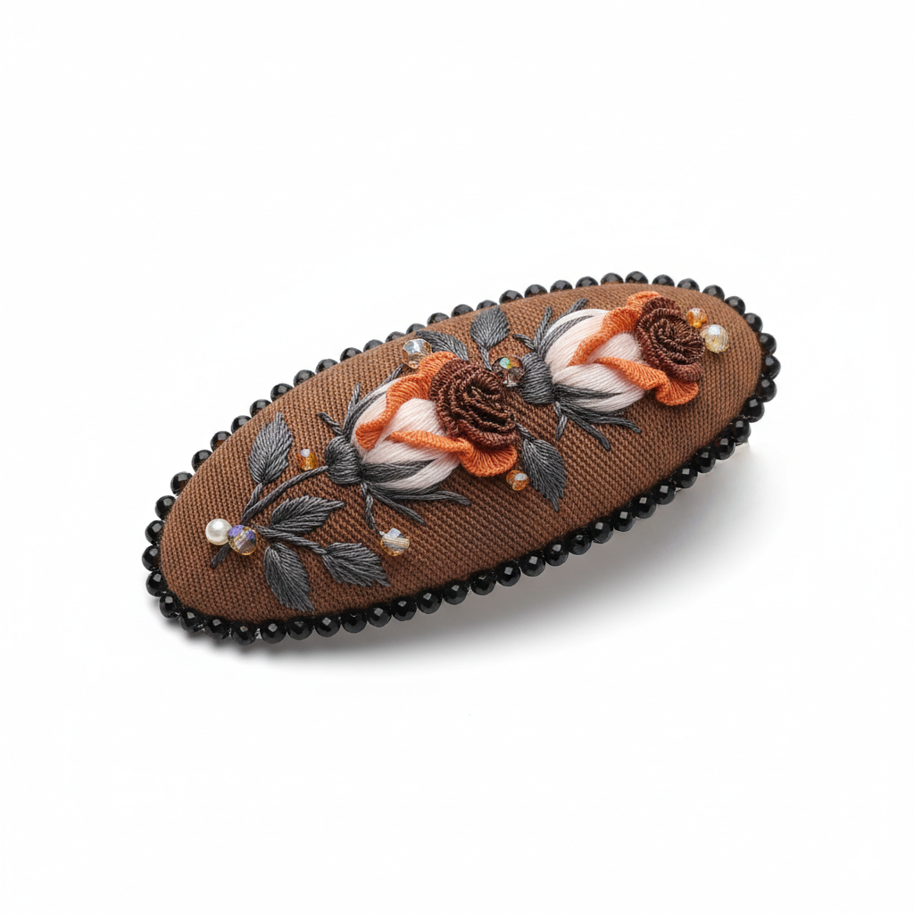 A gift for mom Effortless Chic: Minimalist 3D Rose Barrette for Work