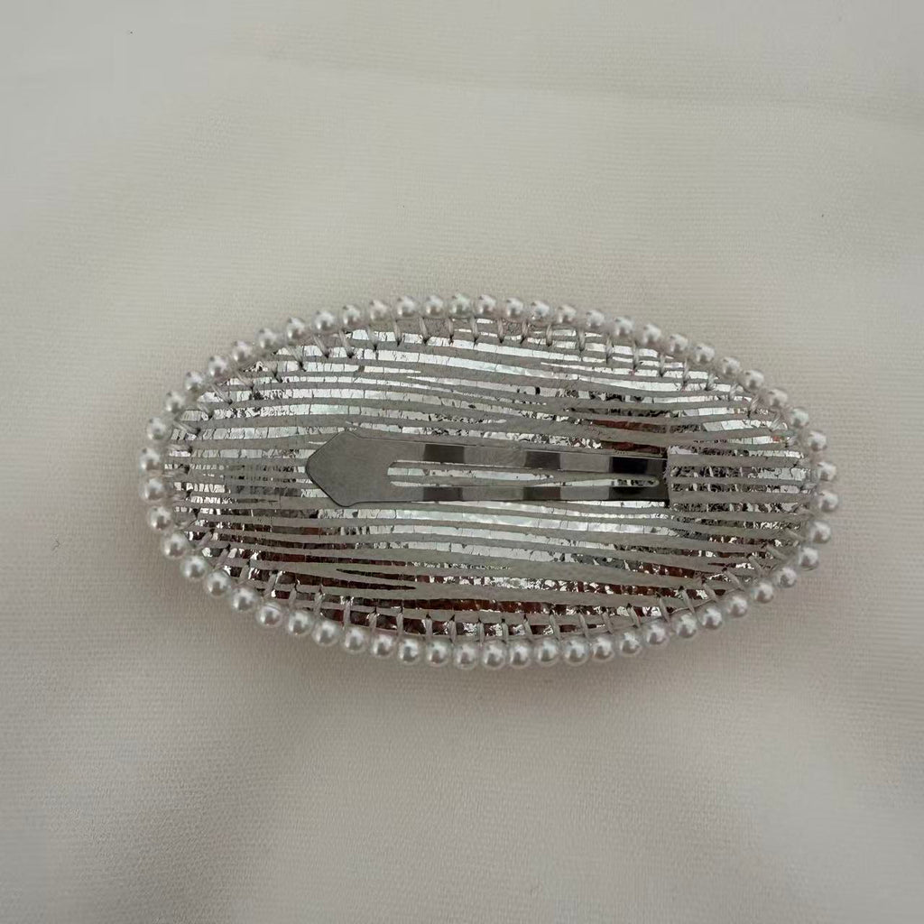 Artisan Embroidered Floral Hair Clip | Unique Handmade Gift for Girlfriend, Bridesmaid