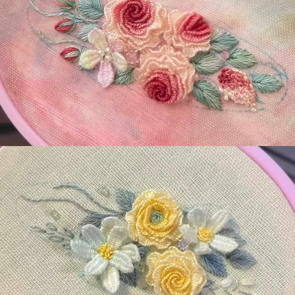 A Love Story for Your Hair: Hand-Embroidered Rose Clip