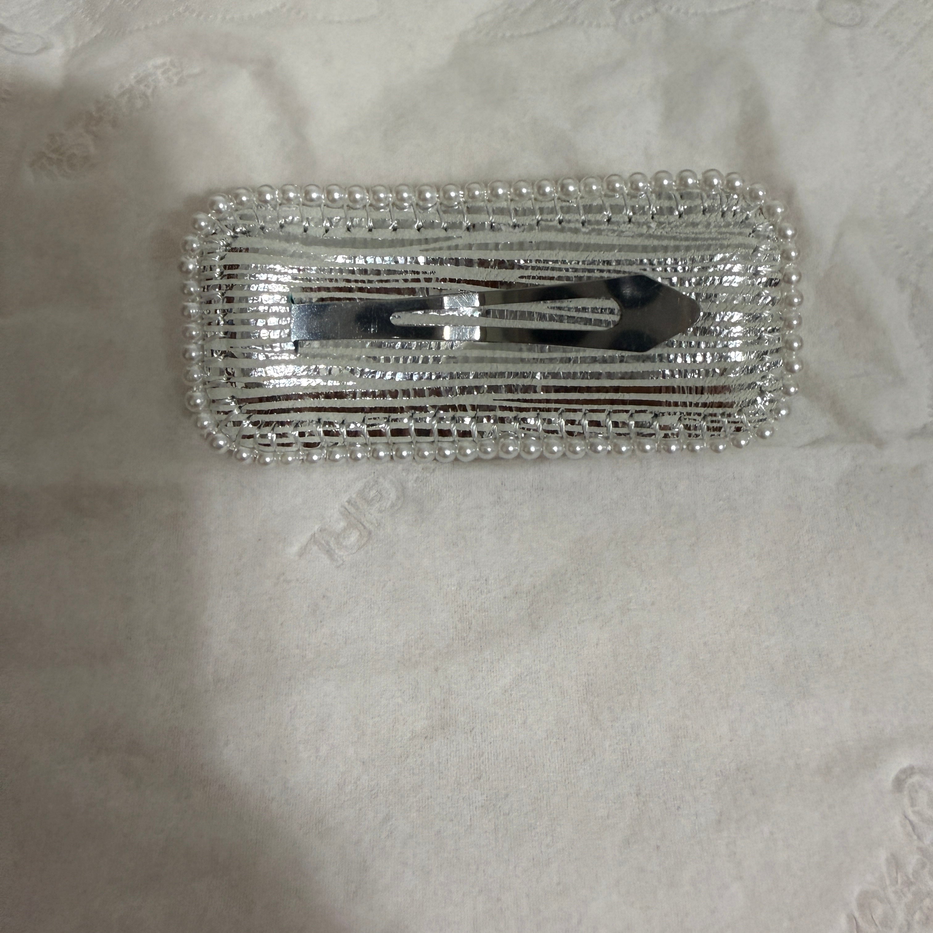 Artisan Embroidered Floral Hair Clip | Unique Handmade Gift for Girlfriend, Bridesmaid