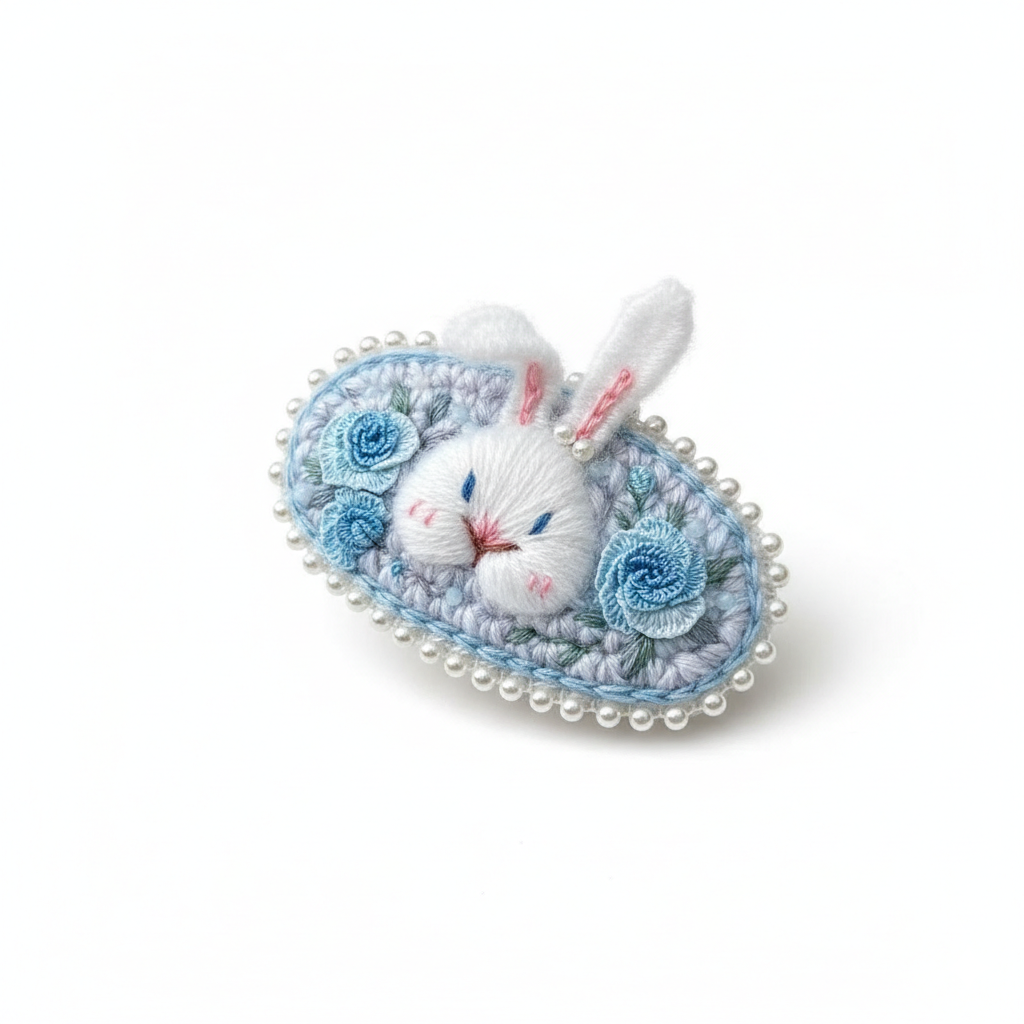 Kawaii handmade rabbit 3D hair clip, give her a surprise